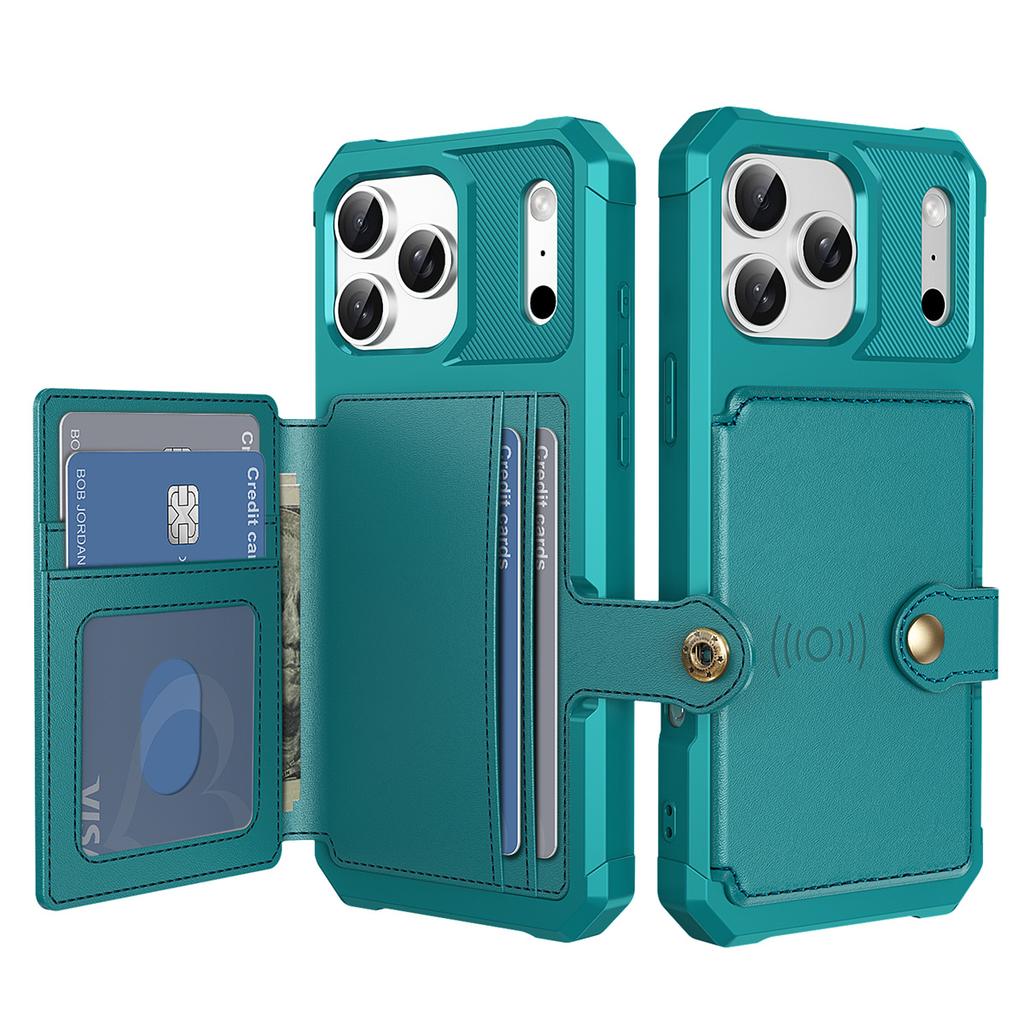 Phone Case for IPhone 17 Air 16E 16 15 14 Plus 13 12 Pro Max Wallet Cases Card Holder Slot Magnetic Leather Hard Shell Cover