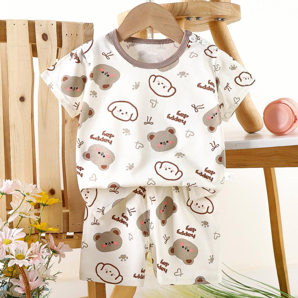 Children's Short-Sleeved Sets for Summer Boys' and Girls' Clothes Lightweight T-shirts for Children's Clothing