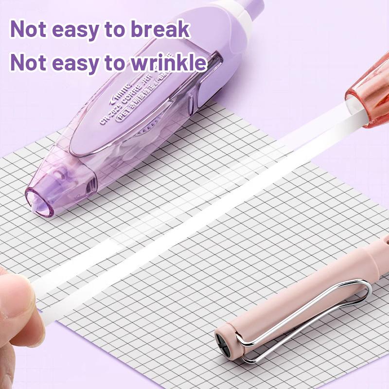 6M5MM Press Type Correction Tape with Replaceable Refills Morandi Color Series for Students School Office Stationery Supplies