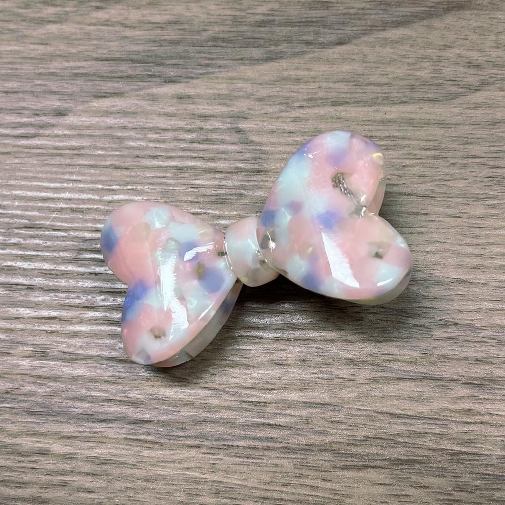 Cute Heart Shaped Bowknot Hair Clip In Assorted Colors Perfect For Summer Fashion