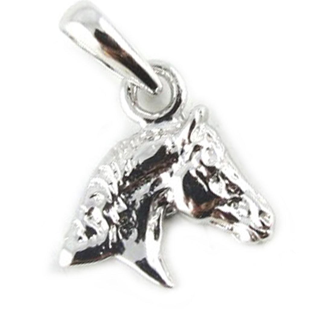 Les Trésors De Lily [L1790] - Silver 'Horse' Silver Pendant (rhodium-plated) - 18x12 Mm