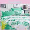 Versatile And Stylish Tropical Leaf Quilt Cover Doona Cover Duvet Cover Bedding Set In Green