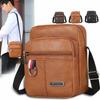 Herren Messenger Bag Crossbody Umhängetaschen PU Leder Herren Reise Sling Tasche Große Kapazität Business Messenger Tasche für Männer