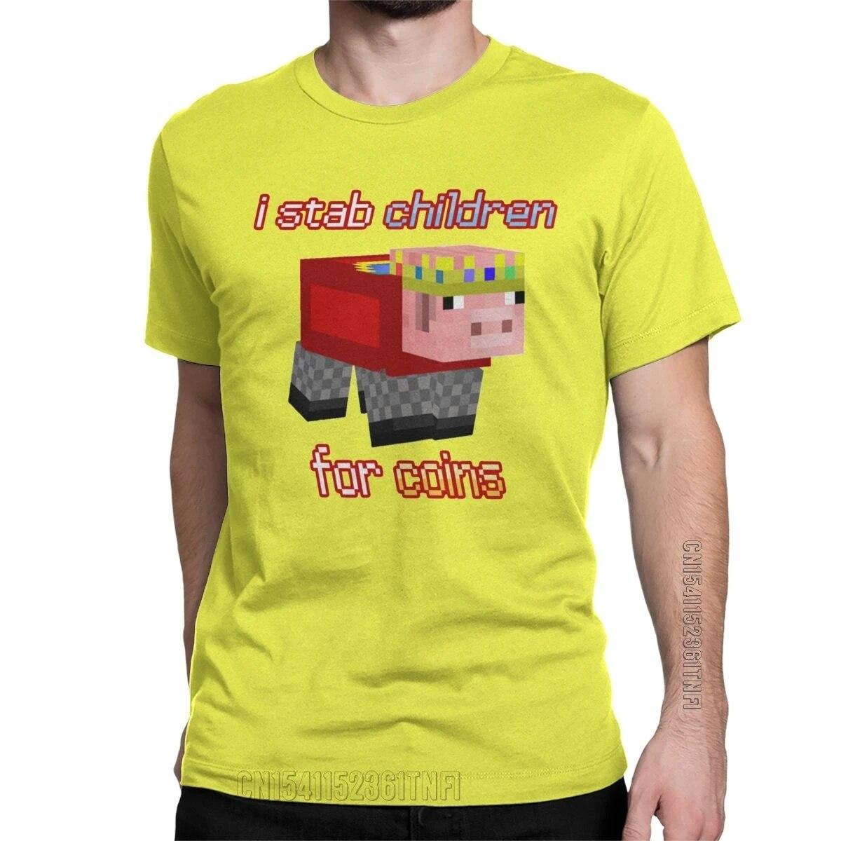 

Винтажные детские футболки с изображением Technoblade I Stab для монет, хлопковые футболки унисекс с круглым вырезом, классическая футболка, уникальные топы 3XL