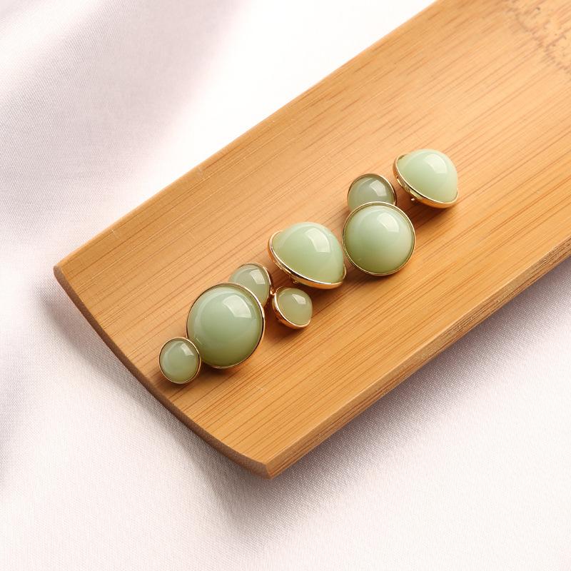 10 Stück Imitations-Jade-Knöpfe Chinesischer Stil Kleidung Jacke Hochwertige Knopf-Accessoires Chinesisches Cheongsam Hemd Strickjacke Pullover Knöpfe