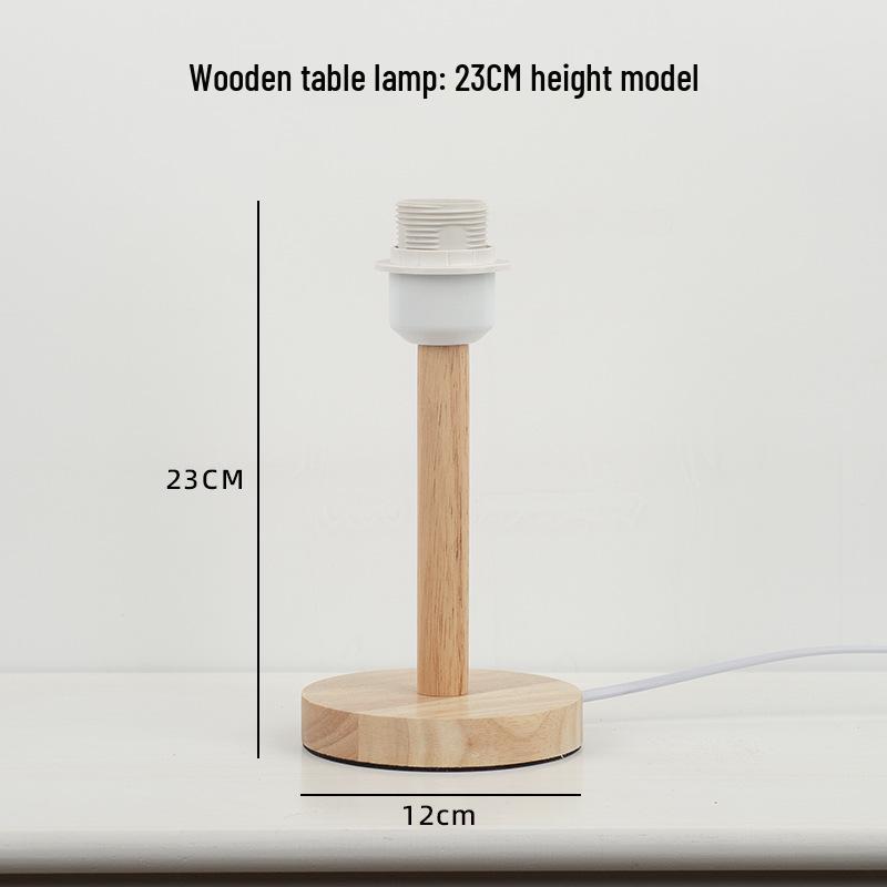 Nordic Woodcraft E27 Table Lamp Holder – LED Bedside Lamp Fixture Accessory.