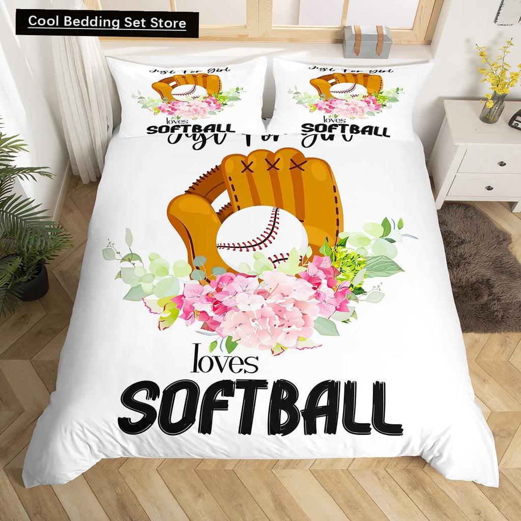 Comforter Baseball Game King Queen Ball Sports Theme Bedding Set Athlete Competitive Polyester Comforter
