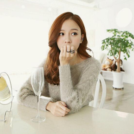 Rings Adjustable Delicate Black Vintage Knuckle Stackable Rings for Party