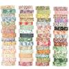 Masking tape 60 pieces set blooming flower pattern washi collection cute thin strips DIY craft journal planner scrapbook wrapping gift decoration