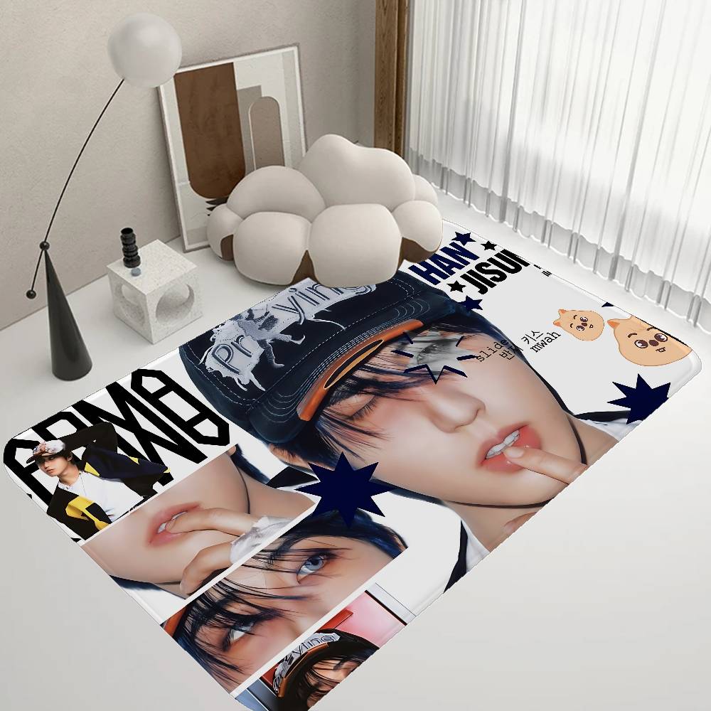 Hot KPOP S-Stray K-Kids Floor Mat INS Style Soft Bedroom Floor House Laundry Room Mat Anti-skid Household Carpets