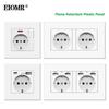 EIOMR EU Wall Power Socket Switch Combination, Flame Retardant PC Panel, AC 110V-250V 16A,Europe Electrical Sockets and Switches