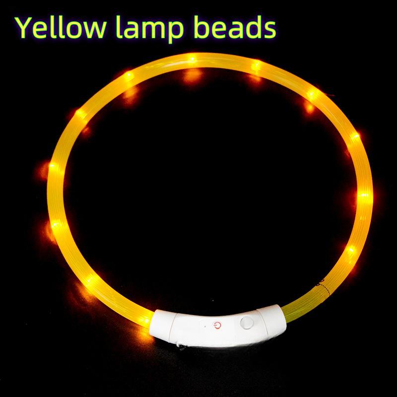 USB Rechargeable LED Dog Collar Luminous Anti-Lost Pet Accessory with Harness Dogs Necklace Collar for Night Safety