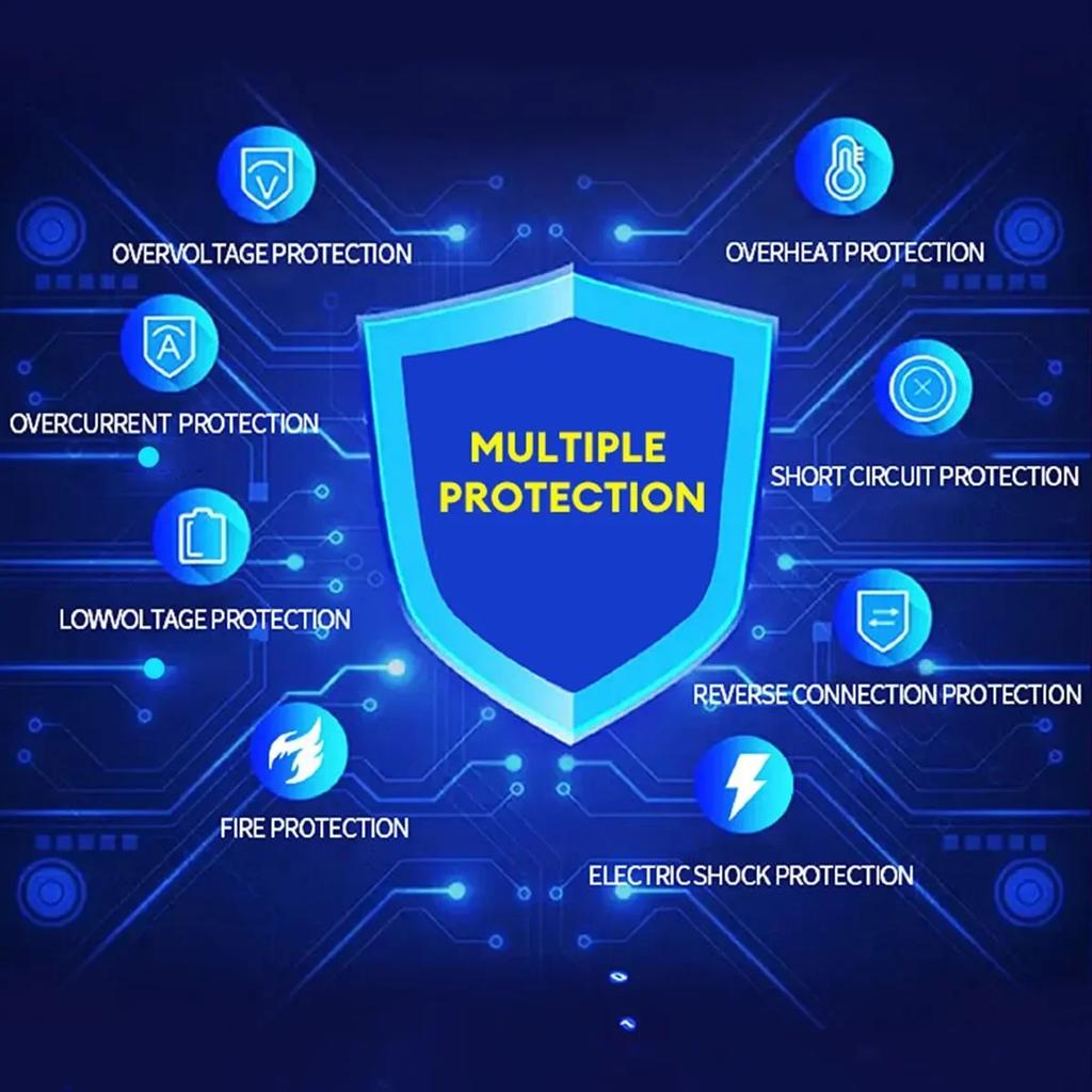 12V Car Motorcycle Battery Charger Intelligent Pulse Repair with LCD Display Auto Battery Maintenance Charging Tool