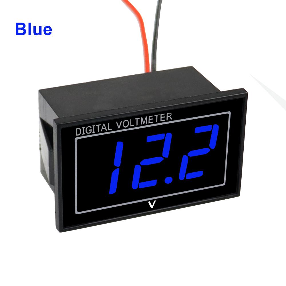 Waterproof Digital LED Voltage Meter DC 3-30V DC 5-130V Indicator Voltmeter For Car Motorcycle 12V 24V 36V 48V 72V 120V