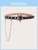 Belt Women Leather Look Punk Metal Decorative Fashion For Students