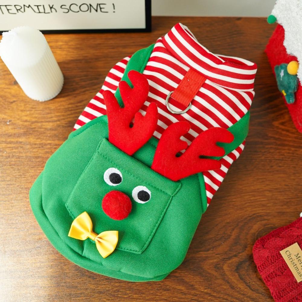 Warm Dog Four Legged Clothes Striped Pet Dress Up Costume Cats Christmas Coats  Autumn and Winter