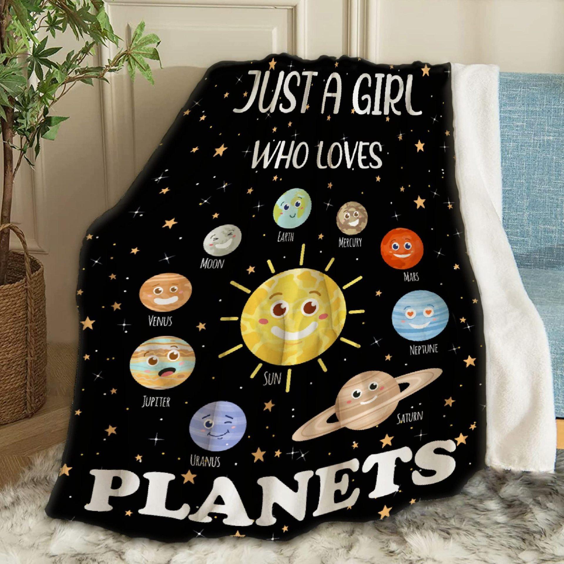 

Planetary Sun Printed Blanket for Sofa Bed Travel Camping Living Room Office Conditioning Blanket for All Seasons Gifts 75x90cm
