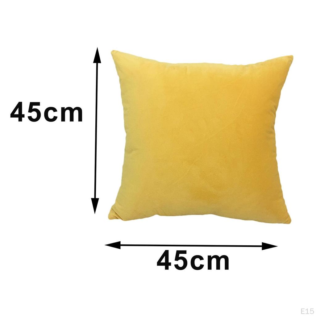 2 Pieces Velvet Solid Throw Case Decorative Cushion Decor for Living Room Couch Sofa Car 18 X
