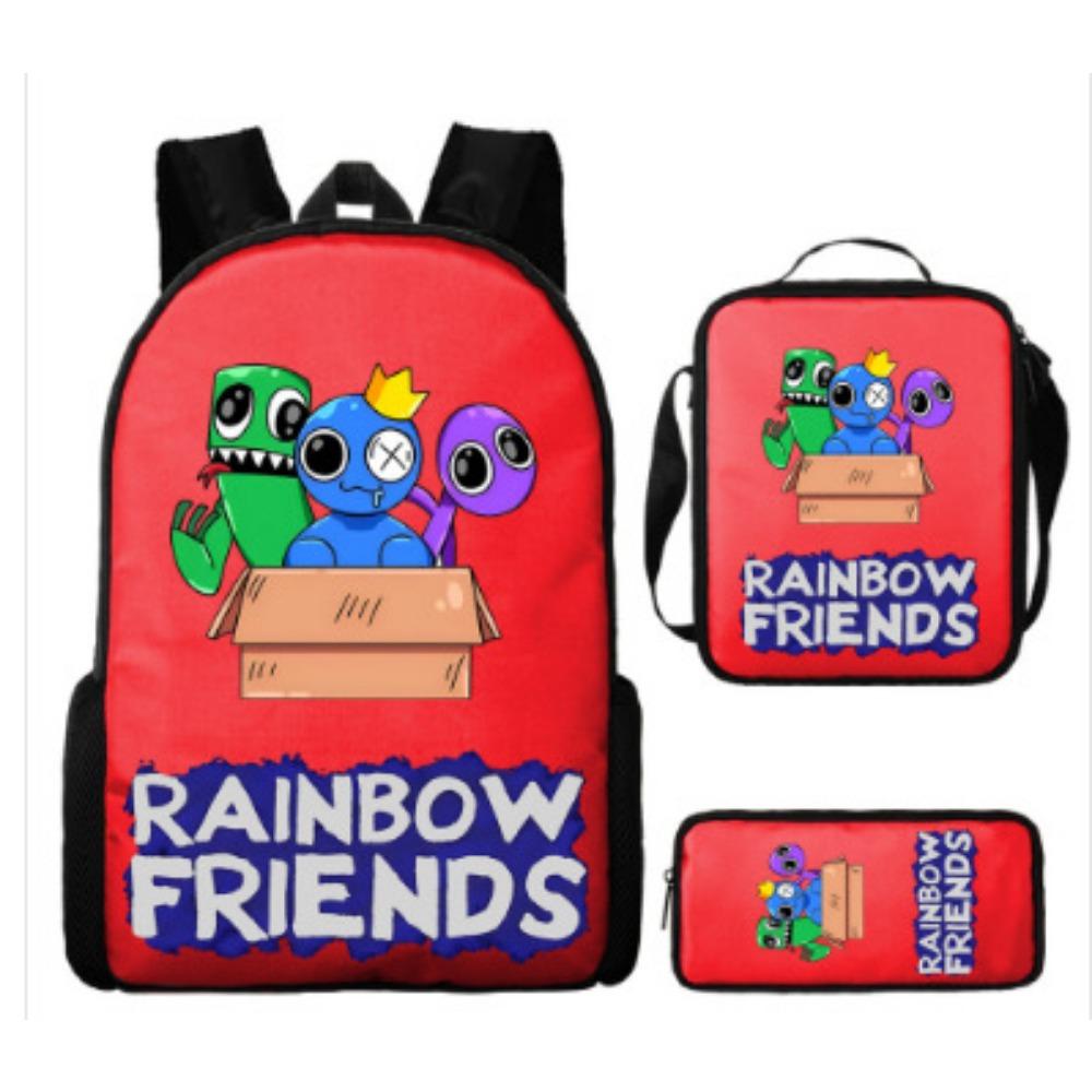 School Season New Rainbow Friends Man Backpack Handheld Lunch Bag Student School Bag 3rd Grade