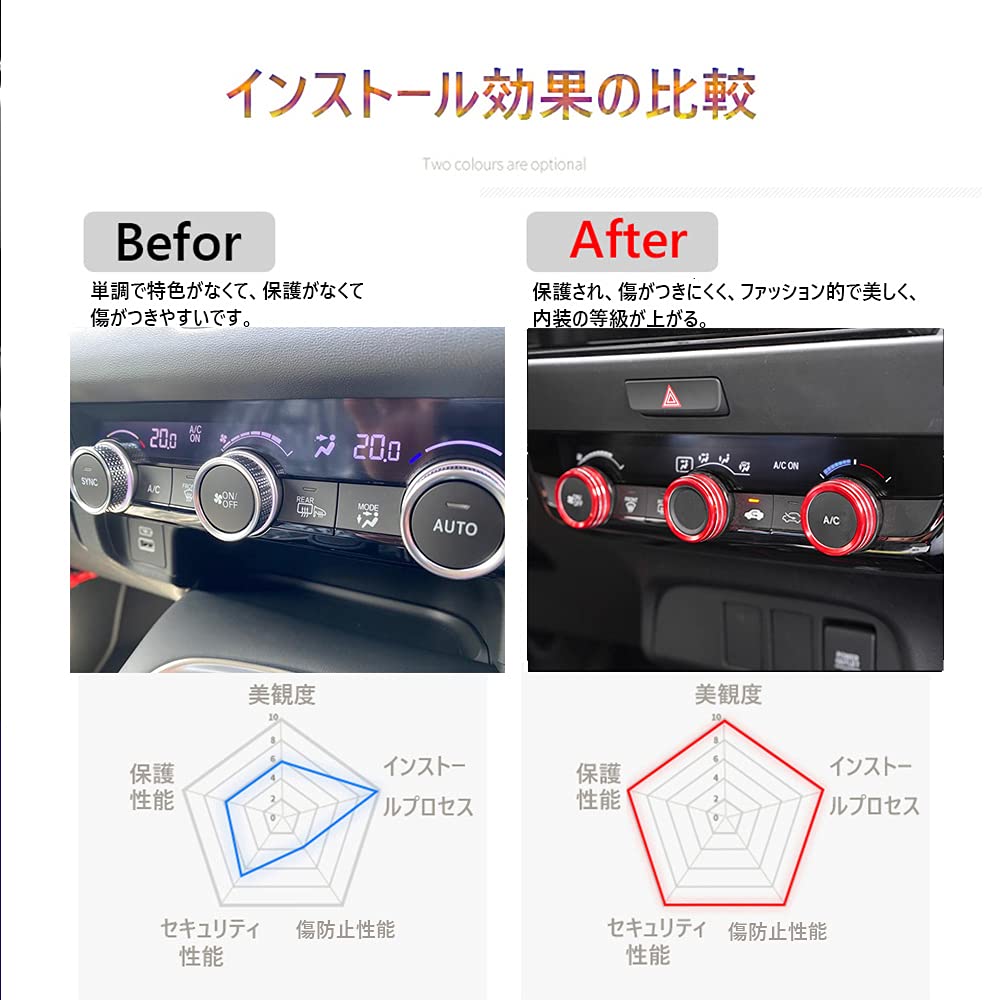 Kakash Honda Aluminum Alloy Air Conditioner Dial Cover, Interior Custom Parts, Air Conditioning Knob