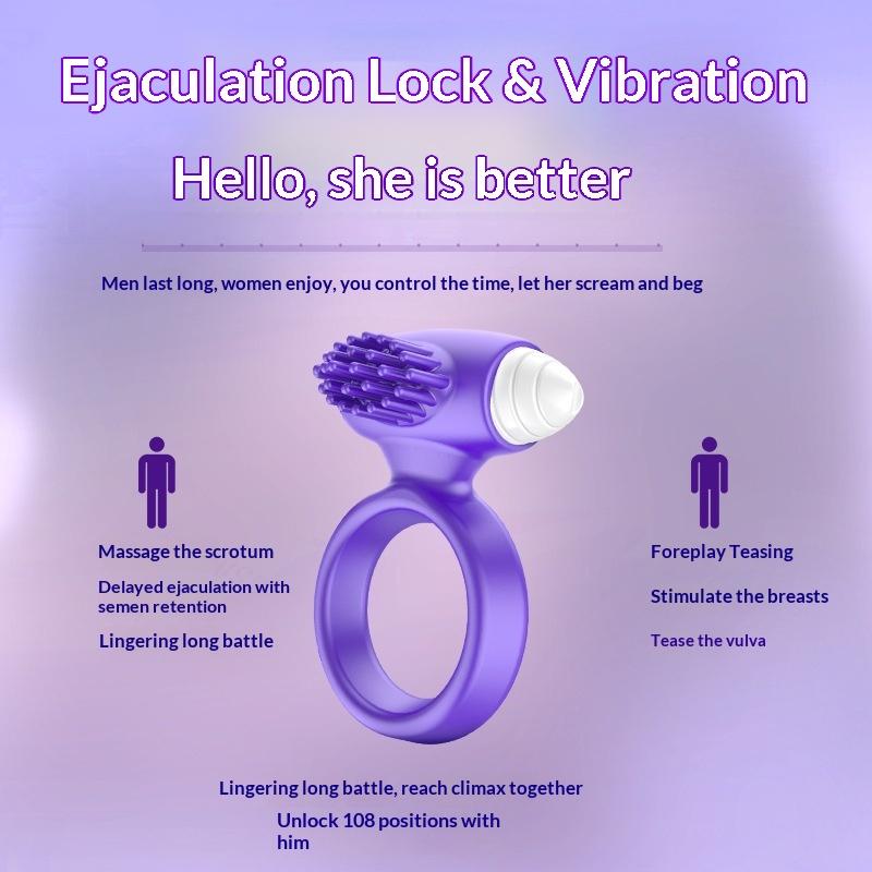 Vibrating Cock Ring Lasting Time Penis Ring Vibrator Sex Toys For Man Delay Ejaculation Clitoris Stimulation Couples Toy
