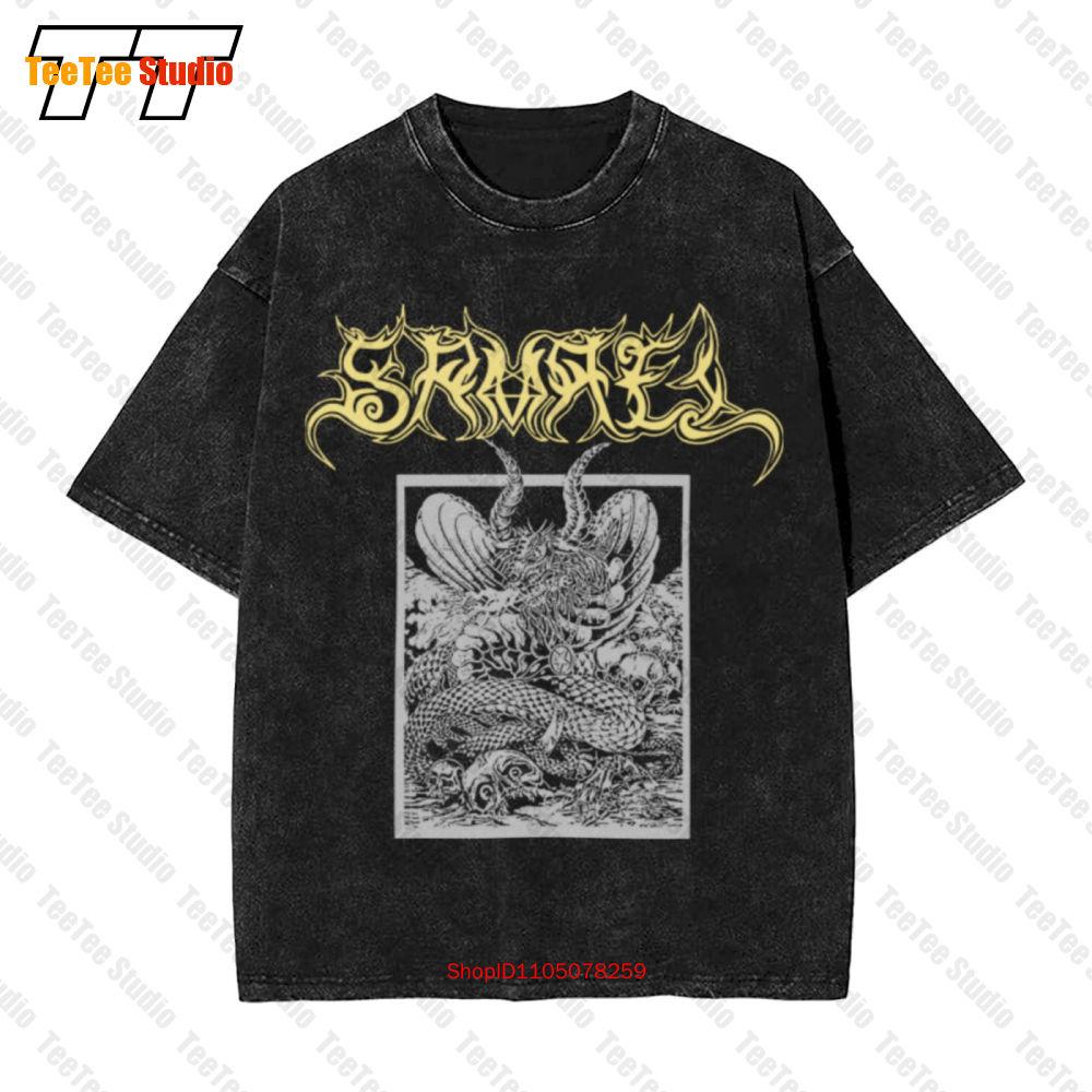Samael Band Worship Him Album Black Metal Vintage Oversized TShirt TJF S