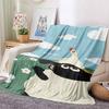 Cartoon Cheerful Little Sheep Flannel Blanket, Nap Blanket Warm Cozy Soft Throw Blanket For Couch Bed Sofa