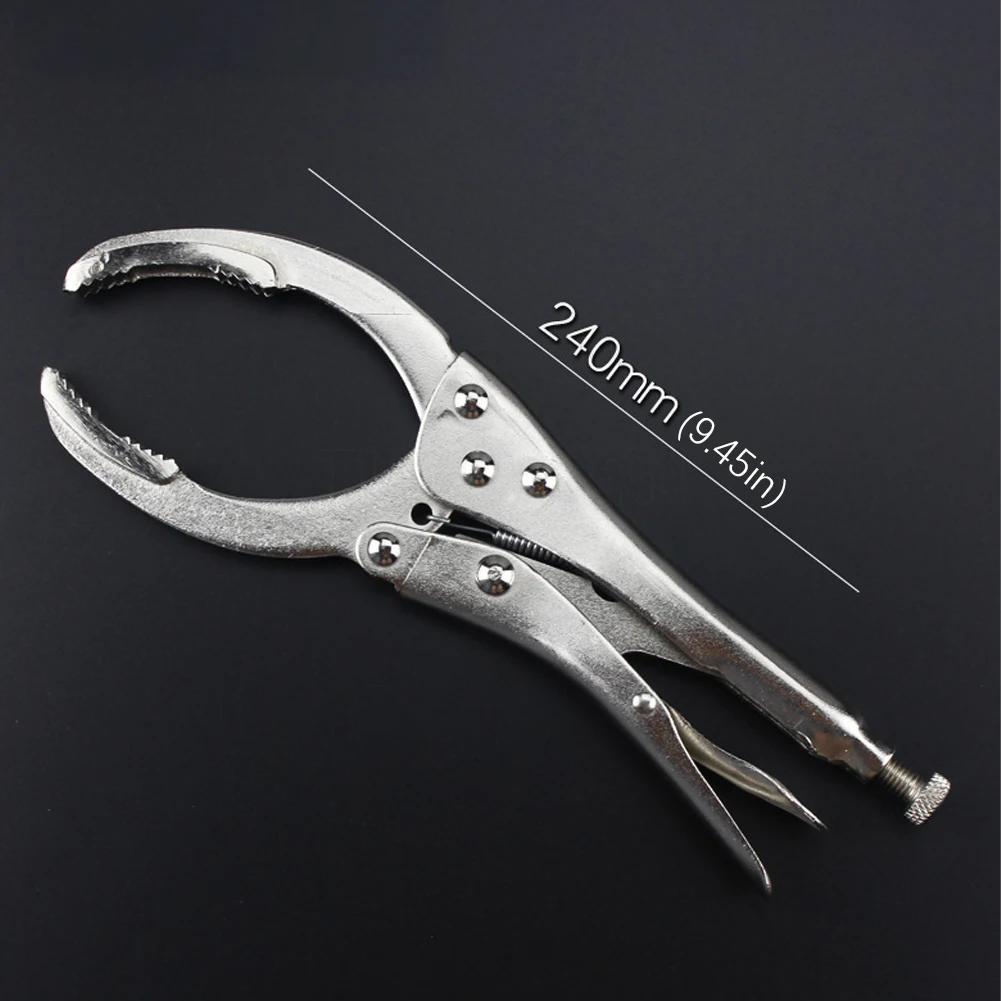50mm-110mm Automotive Oil Filter Extractor Locking Pliers Carbon Steel Adjustable Oil Filter Wrench Manual Wrench Removal Tools