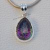Mystic Topaz Pendant, 925 Sterling Silver Pendant, Teardrop Topaz Necklace, Anniversary Pendant, Handmade Pendant