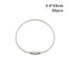 50Pcs Wire Key Ring Keychain Loop Loops Signboard Luggage Car Hanging Tag Durable Bag Rope Accessories Multipurpose