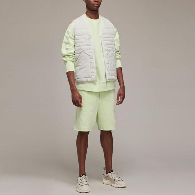 Y-3 Ss22 Solid Color Logo Print Crew Neck Long Sleeve Sweatshirt Men Sweatshirt Green HG6216