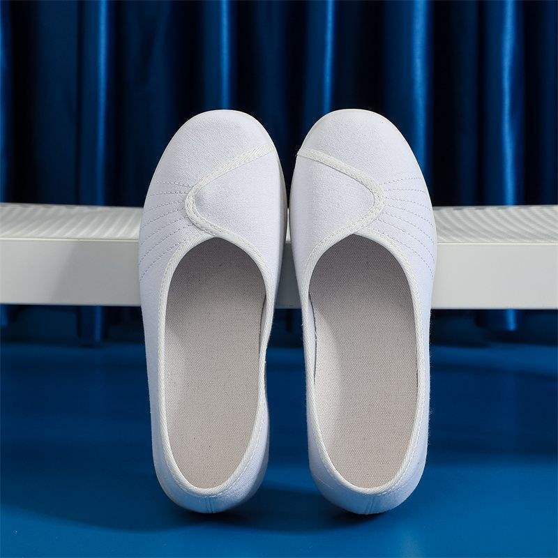 Nurse Shoes Women's White Flat-heeled Beauty Shoes Little White Shoes Old Beijing Cloth Shoes Flat-soled Women's Shoes Work Shoes