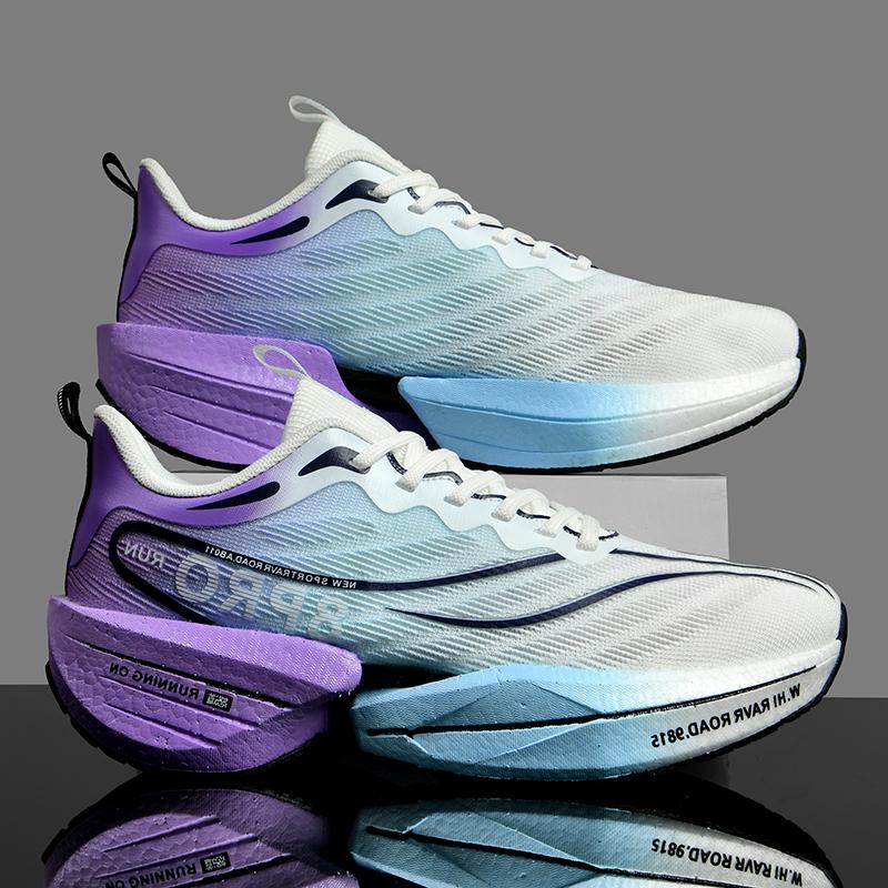

Running Shoes Speciality Carbon Plate Marathon Men Sports Breathable Lightweight Women s Comfortable Athletic Nonskid Sneakers 46 синій