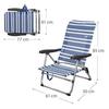Folding Chair - AKTIVE - 62601 - Aluminum - Blue - 67 X 57 X 85 Cm