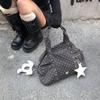 Large Capacity Polka Dot Tote Bag Women's Commuter Casual Shoulder Bag Heart Charm Leisure Bag Soft Canvas Square Shape