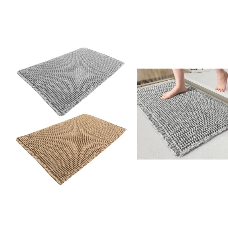 Safe Bath Mat Unique Weave Pattern Soft High Water Absorption Slip Resistant Suitable for Bathroom Mat