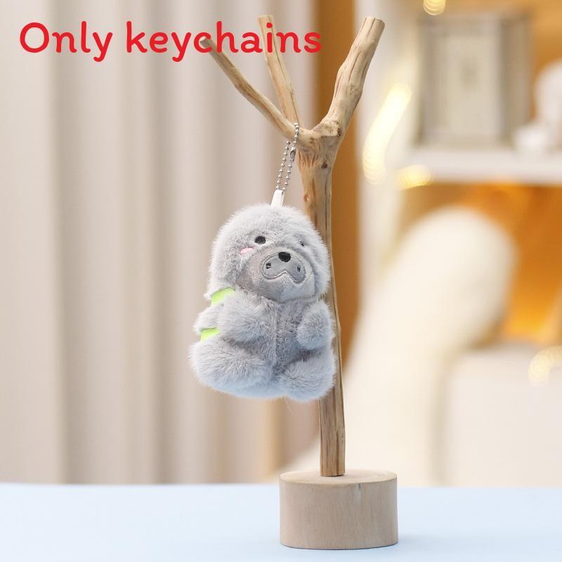 

Sea Plush Backpack Keychain With Soft Short Plush For Kids And Collectors сірий колір