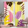 2pcs,2D Plane Printing Print Curtains Colorful Leafy Swirls Polyester Easy Install (without Rod) Room Decor Perfect for Living
