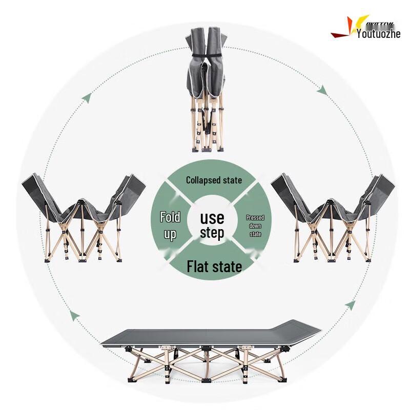You Tuo Zhe Portable Folding Alloy Camping Bed