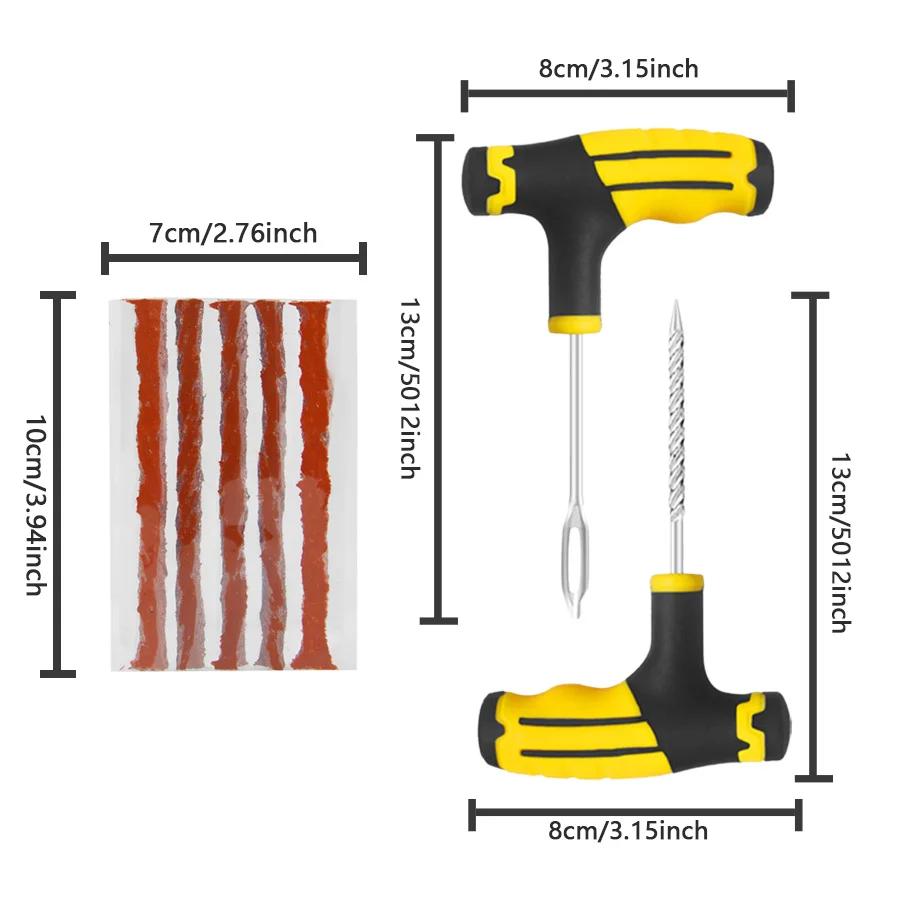 7/8Pcs Car Tire Repair Tool Tire Repair Kit Studding Tool Auto Bike Tubeless Tire Tyre Puncture Plug Garage Tools