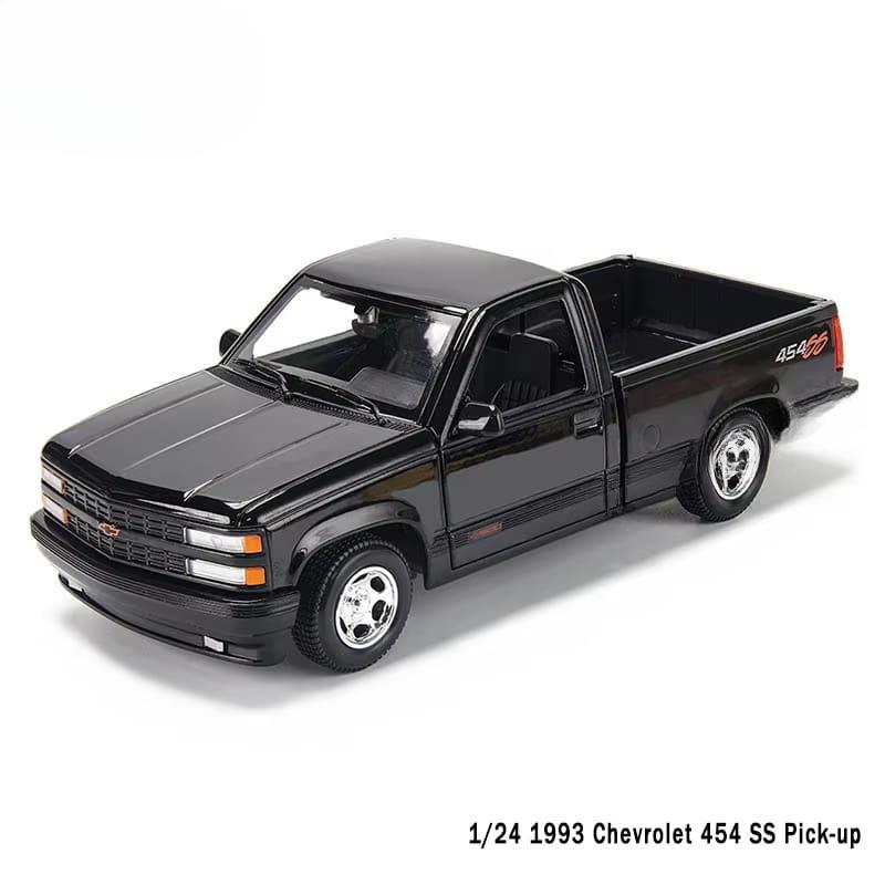 

Мейчи Фигура 1:24 1993 Chevrolet 454 SS пикап грузовик транспортер имитация литой автомобиль модель поделки украшения коллекция игрушка мальчик подарок на день рождения чёрный