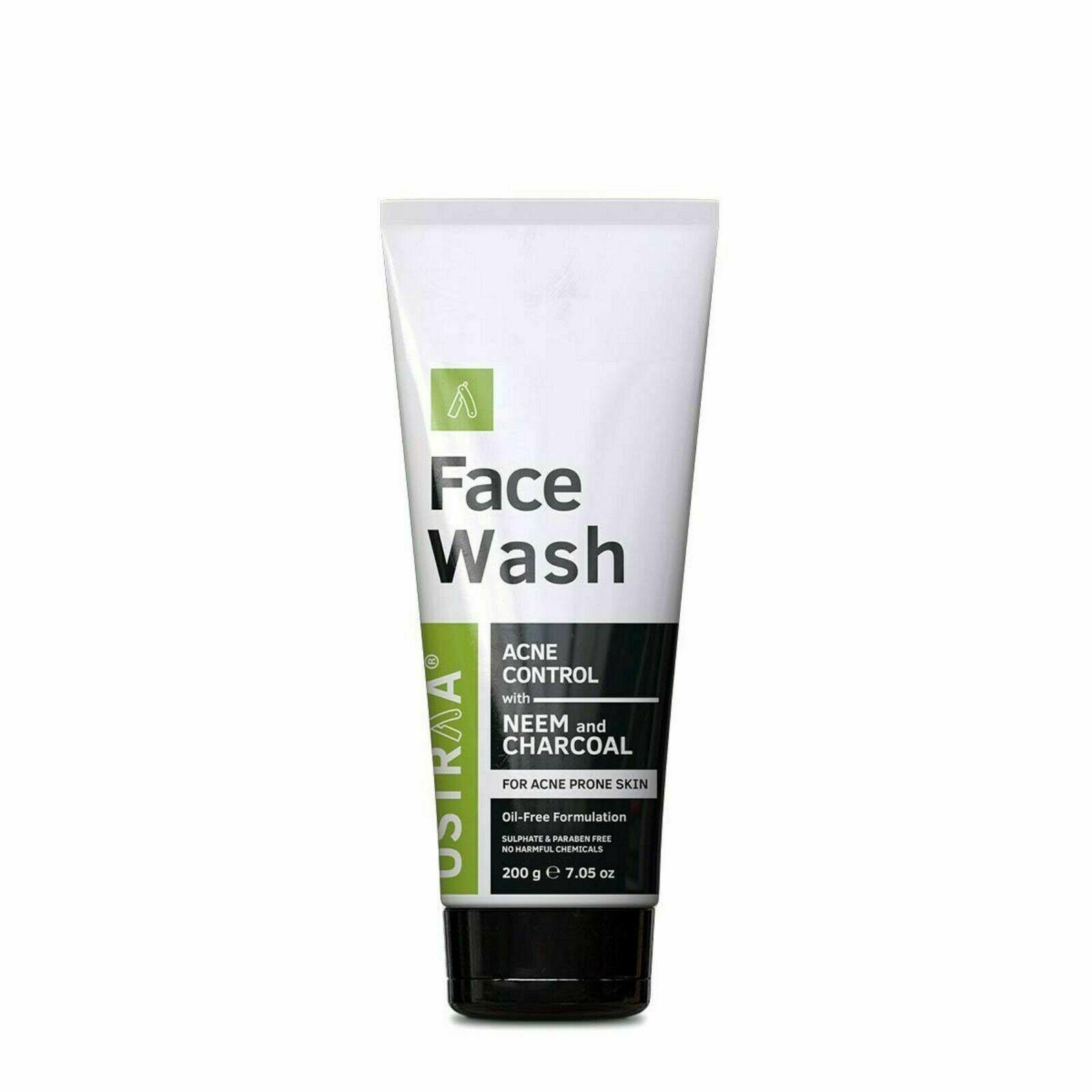 Ustraa Face Wash Acne Control With Neem & Charcoal 200gm Free Shipping NZ227.2%