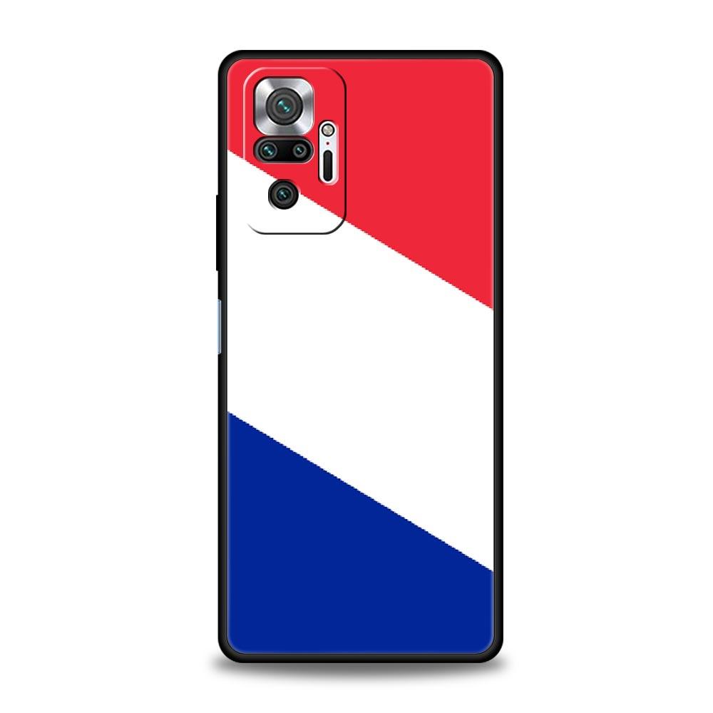 Phone Case For Xiaomi Redmi Note 12 10 11 9 8 Pro Plus 9S 7 8T 9T 9A 8A 9C K40 Gaming Soft Cover Bumper France Flag Soccer Paris