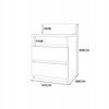 Nightstand White Gloss Nightstand 40cm 2S Shelf Loft Bedroom Furniture