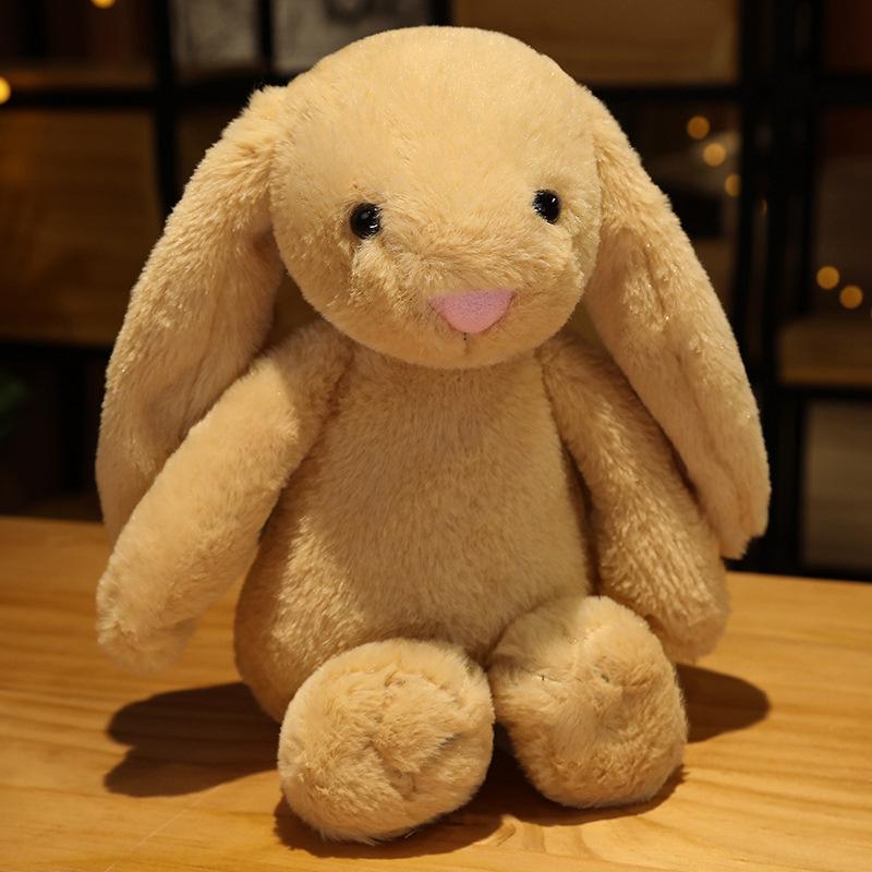 Timido Coniglio Bonnie Carino Coniglio dalle Orecchie Pendenti Delicato sulla Pelle Morbido Peluche Giocattolo Compagno Rilassante per Bambini Regalo Bambola di Pezza