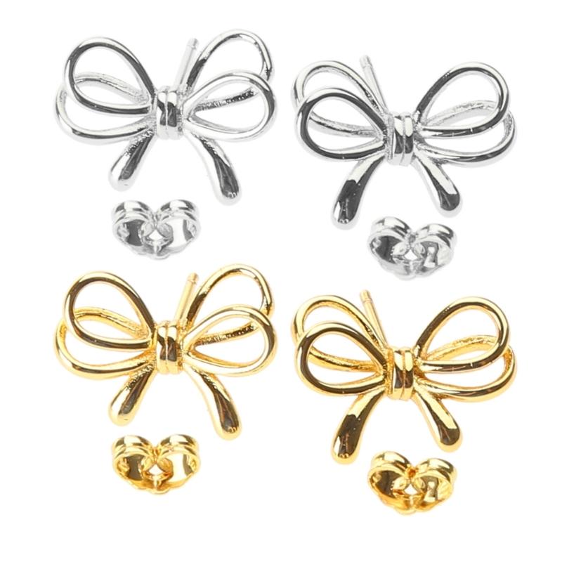 Modern Bowknot Earrings Accessories Dainty Ear Studs Ear Pendant Jewelry Charm Trendy Ear Accessory for Everyday Wear