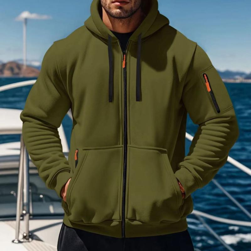 Fashion Casual Autumn and Winter Hat Sweater Zipper Long Sleeve Men's and Women's Same Style Sweatshirt Running Training Outdoor Warm Fitness Jacket