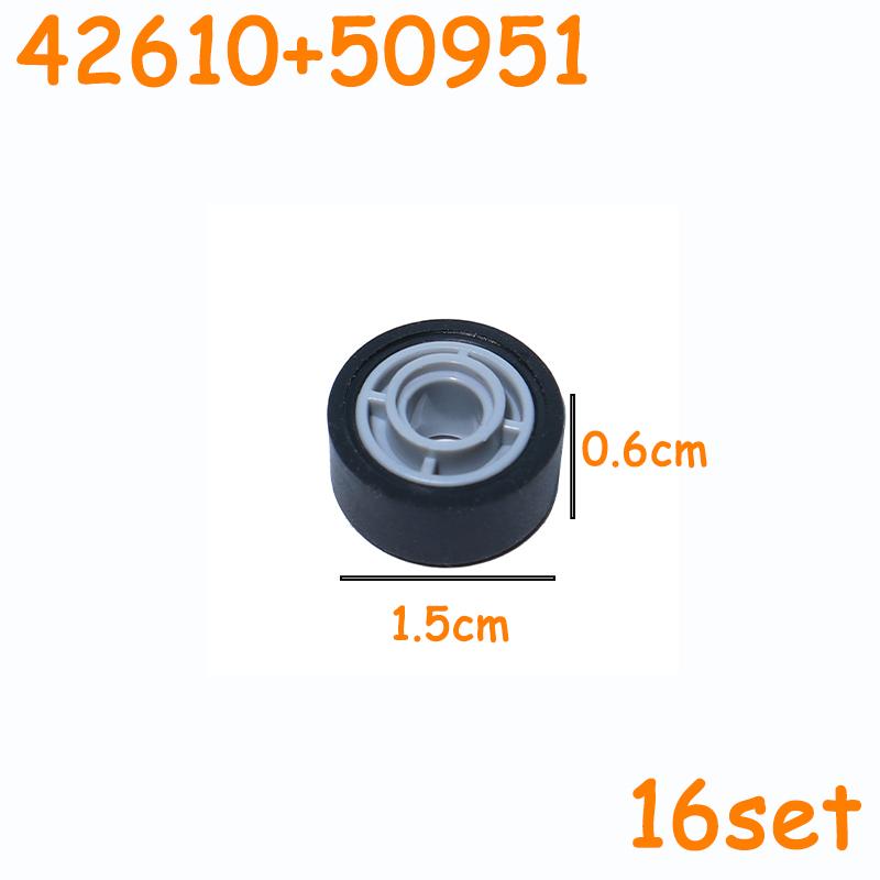 Technical Tire Wheel Car Truck Wheels Hub Block Bricks MOC Motorcycle Tyre Rim Brick Playset 56145 44309 86652 32019 15038 23798
