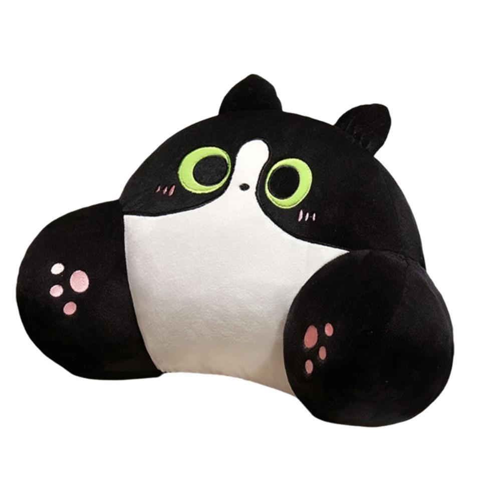 Ergonomic Chair Seat Backrest Cushion Thickened Throw Pillow Cat Shape Waist Pillow Sofa