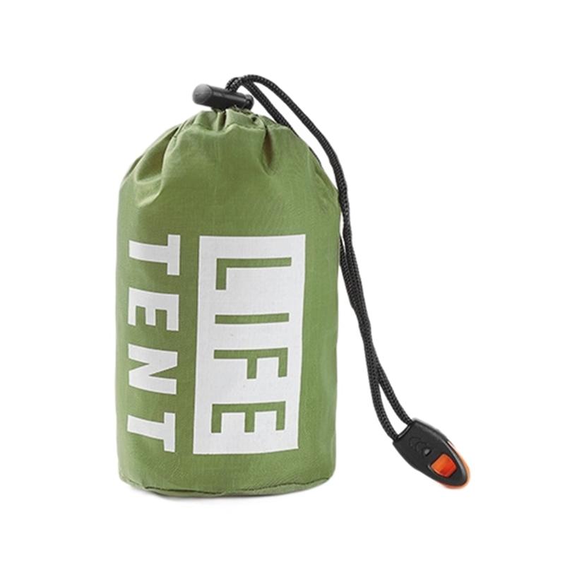 A95I-Outdoor Camping Portable Tent Disaster Relief Camping Adventure Simple Sleeping Bag Warm Emergency Blanket Raincoat P зелёный